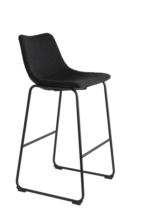 Барный стул JEDDO bouclé black-black 52x46x104 cm 6724458 Light & Living НИДЕРЛАНДЫ