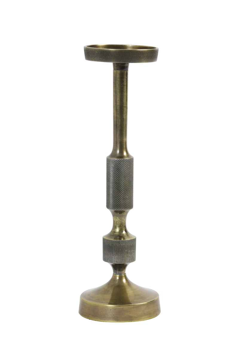 Подсвечник Candle holder Ø10x33 cm KIERAN antique bronze 6036618 Light & Living НИДЕРЛАНДЫ