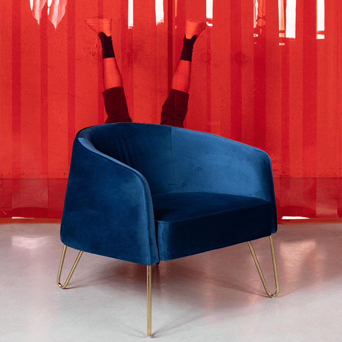 Кресло Queenalicious Lounge Chair Royal Blue BM31021 Bold Monkey НИДЕРЛАНДЫ