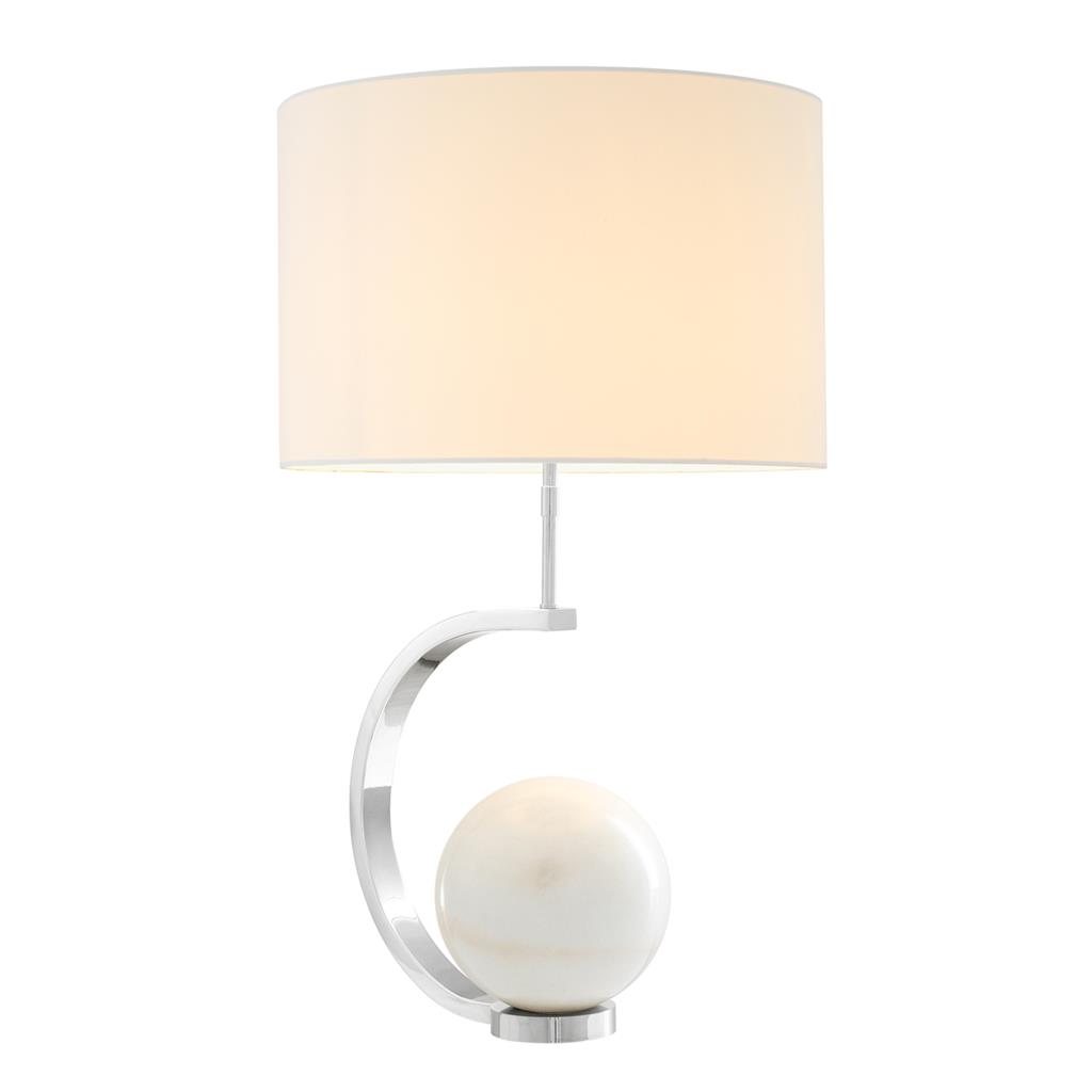 Настольная лампа Table Lamp Luigi nickel finish incl white shade 111036 Eichholtz НИДЕРЛАНДЫ