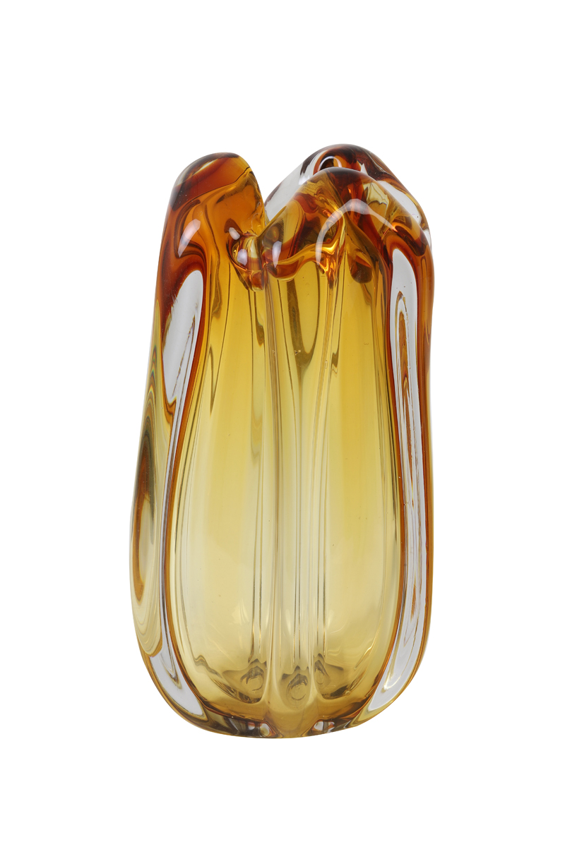 Ваза light-living - Vase Ø15x28 cm MURELA Glass amber 5988090 Light & Living НИДЕРЛАНДЫ