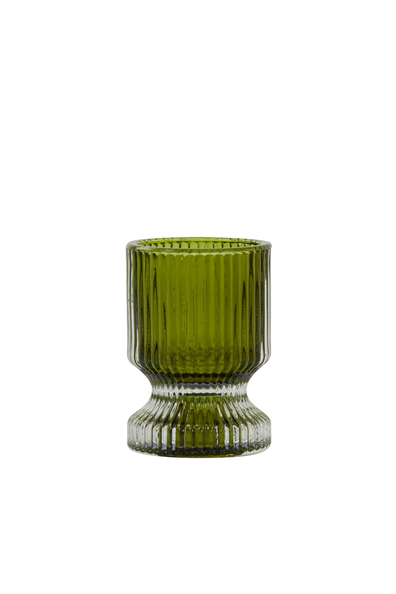Подсвечник Tealight Ø6x8,5 cm PIP glass dark olive green 7747779 Light & Living НИДЕРЛАНДЫ