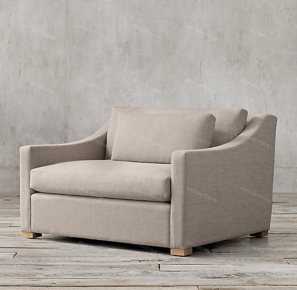 Кресло BELGIAN CLASSIC SLOPE ARM UPHOLSTERED CHAIR-AND-A-HALF Restoration Hardware США