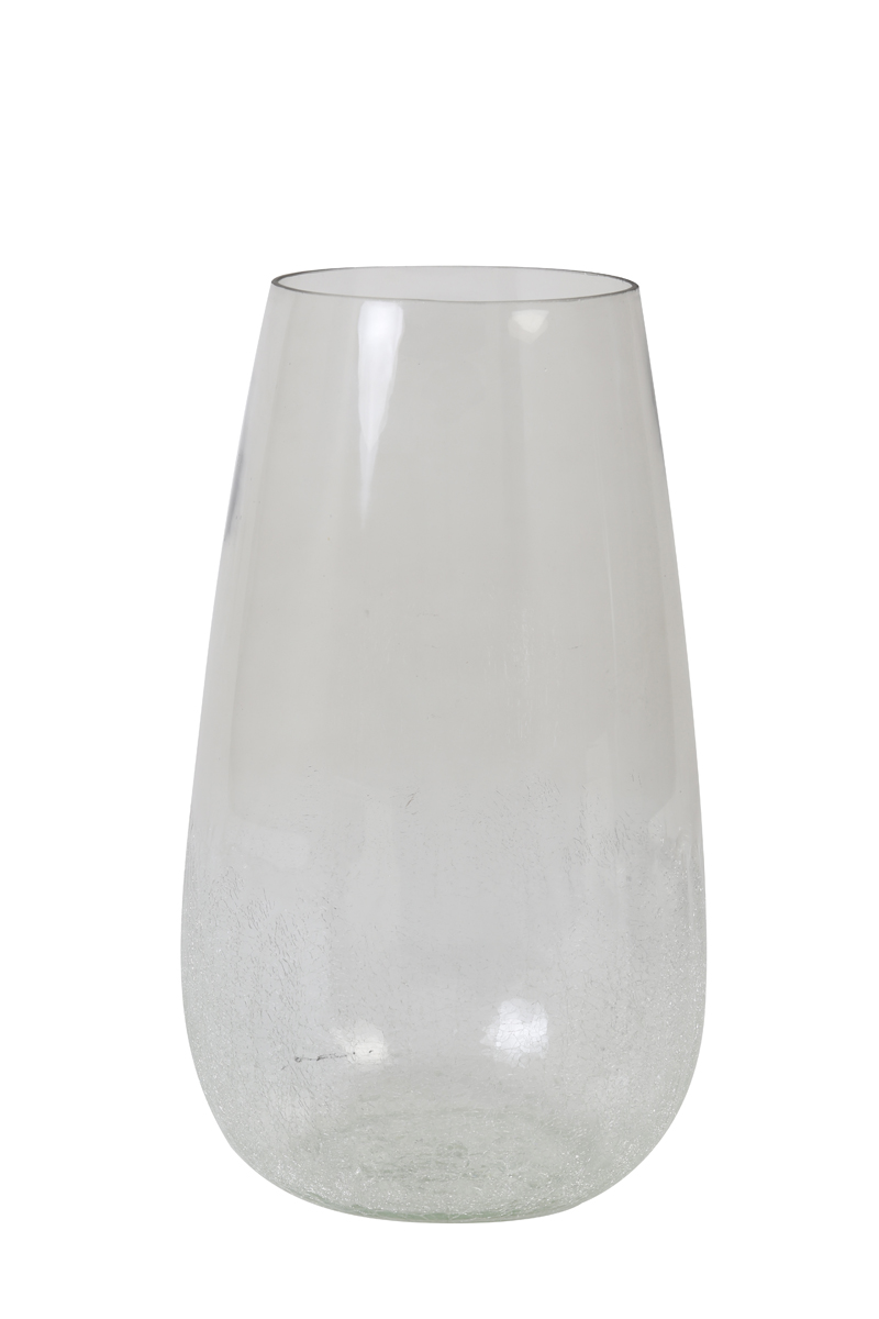 Ваза Vase Ø23x41 cm PERLY glass clear-light grey 7721996 Light & Living НИДЕРЛАНДЫ