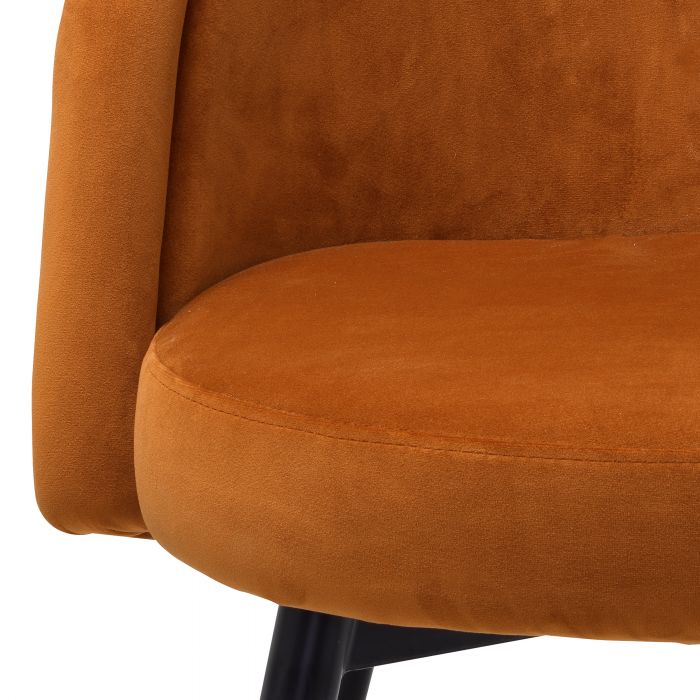 Обеденный стул Chloé savona orange velvet set of 2 115964 Eichholtz НИДЕРЛАНДЫ