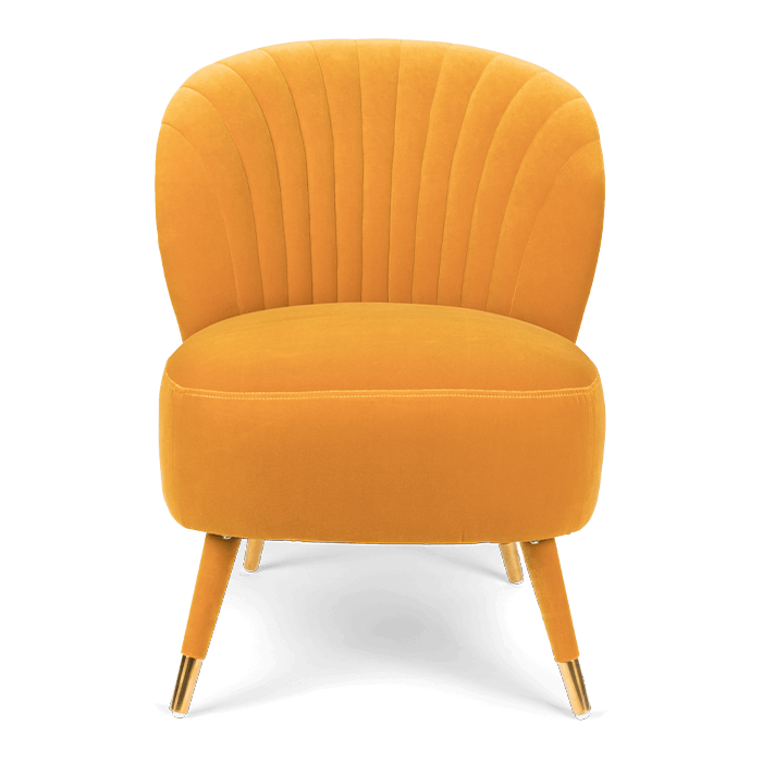 mustard cocktail chair