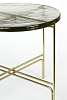 Приставной столик CANVO glass clear+gold Ø37x40 cm 6778485 Light & Living НИДЕРЛАНДЫ