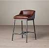 Барный стул кожаный Iron Scaffold Restoration Hardware 62330773 США