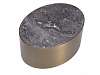 Приставной столик Porter oval brushed brass finish grey marble 116457 Eichholtz НИДЕРЛАНДЫ