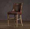 Барный стул кожаный 1940S FRENCH BARRELBACK Restoration Hardware США