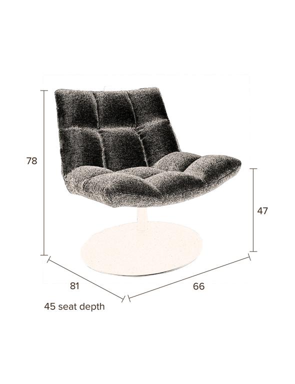 dark grey lounge chair