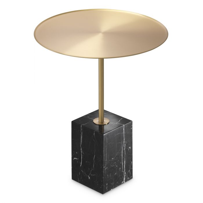 Приставной столик Cole brushed brass finish black marble 115544 Eichholtz НИДЕРЛАНДЫ