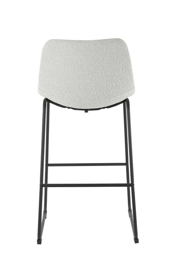 Барный стул JEDDO bouclé cream-black 52x46x104 cm 6724443 Light & Living НИДЕРЛАНДЫ