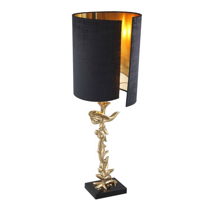 Настольная лампа Aras polished brass incl shade 114242 Eichholtz НИДЕРЛАНДЫ
