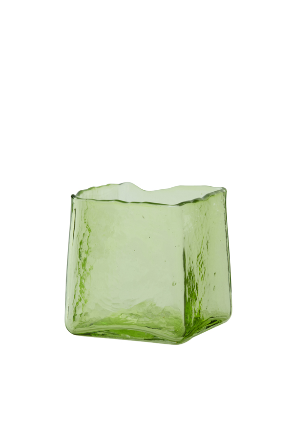 Подсвечник Tealight 10x10x10,5 cm IDUNA glass olive green 7750569 Light & Living НИДЕРЛАНДЫ