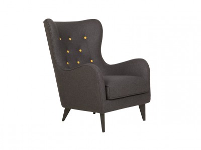 Стул Dove (Beech wood frame Upholstert with Panno 1002 charcoal Buttons in Panno Pink) P&M Furniture НИДЕРЛАНДЫ