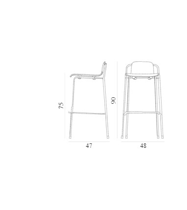 Барный стул STUDIO BARSTOOL 75 CM FULL UPHOLSTERY Normann Copenhagen ДАНИЯ