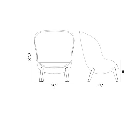 Кресло HYG LOUNGE CHAIR HIGH Normann Copenhagen ДАНИЯ