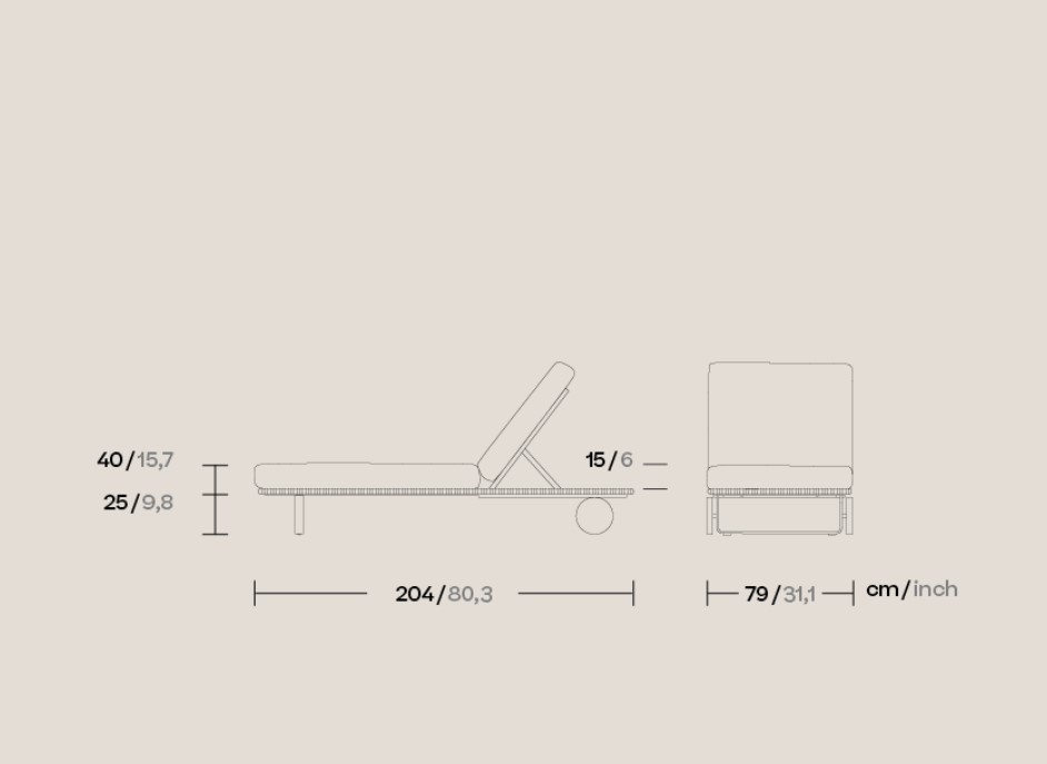 Шезлонг Bitta Deckchair KS7000700 Kettal ИСПАНИЯ