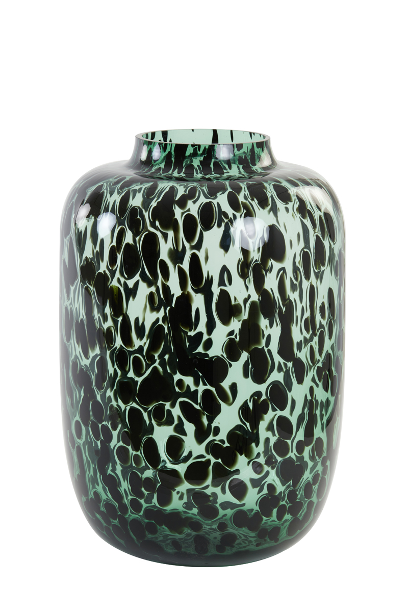 Ваза Vase Ø29x42 cm KOBALA glass green-black 5803382 Light & Living