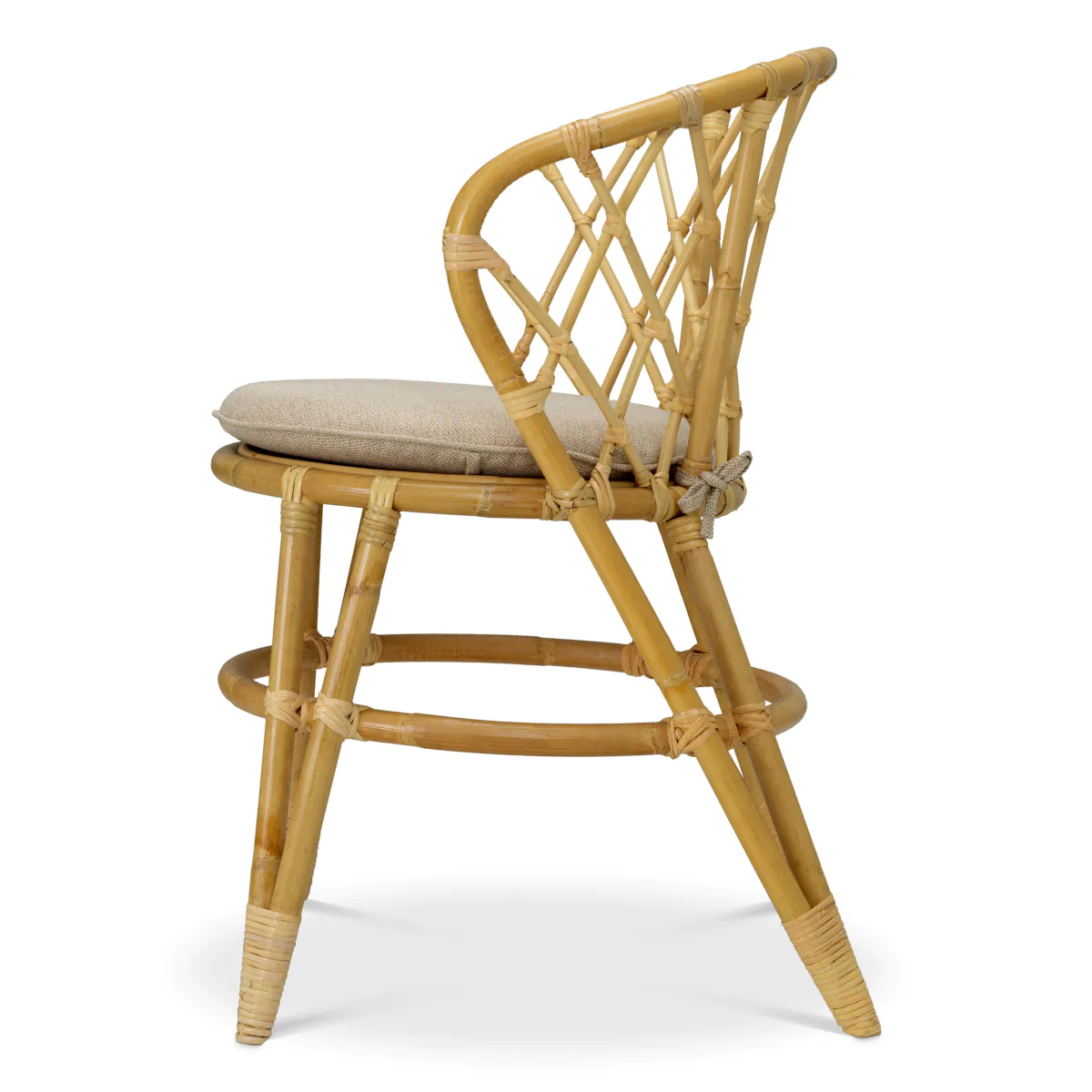 Обеденный стул Alvaro natural rattan incl cushion Eichholtz НИДЕРЛАНДЫ