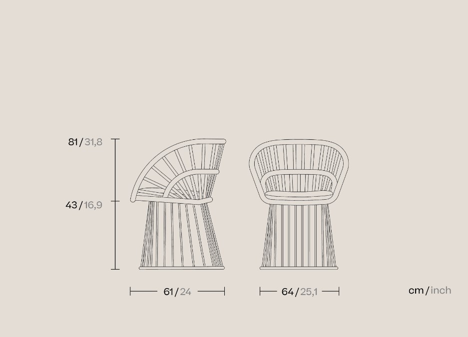 Кресло Cala Dining Armchair KS2700100 Kettal ИСПАНИЯ