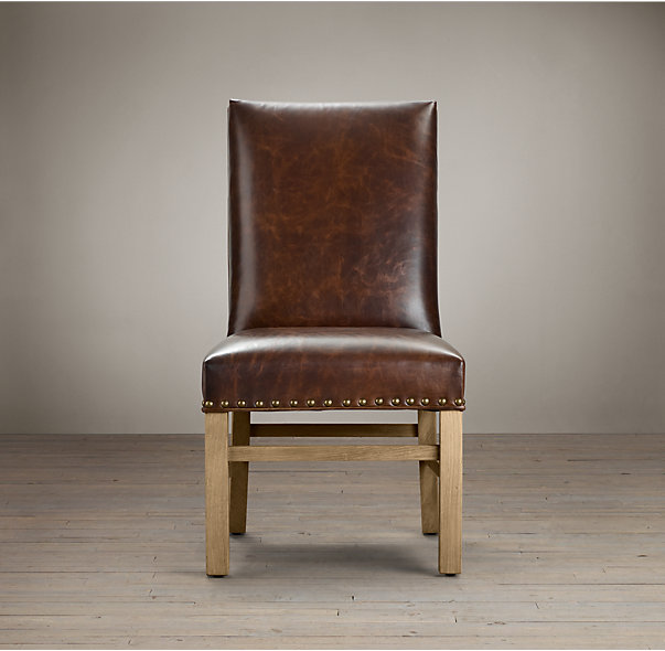 Стул кожаный NAILHEAD LEATHER SIDE CHAIR Restoration Hardware 62070749, 62880938, 62880937 США