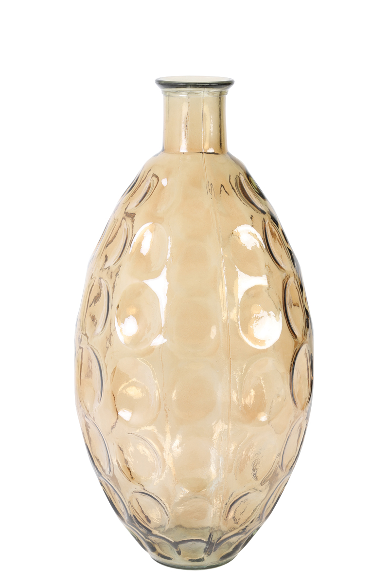 Ваза Vase Ø28x59 cm MANTEGA glass amber 5980890 Light & Living НИДЕРЛАНДЫ