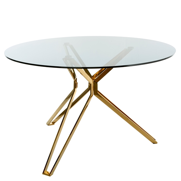 Стол Table round gold & glass Pols Potten НИДЕРЛАНДЫ