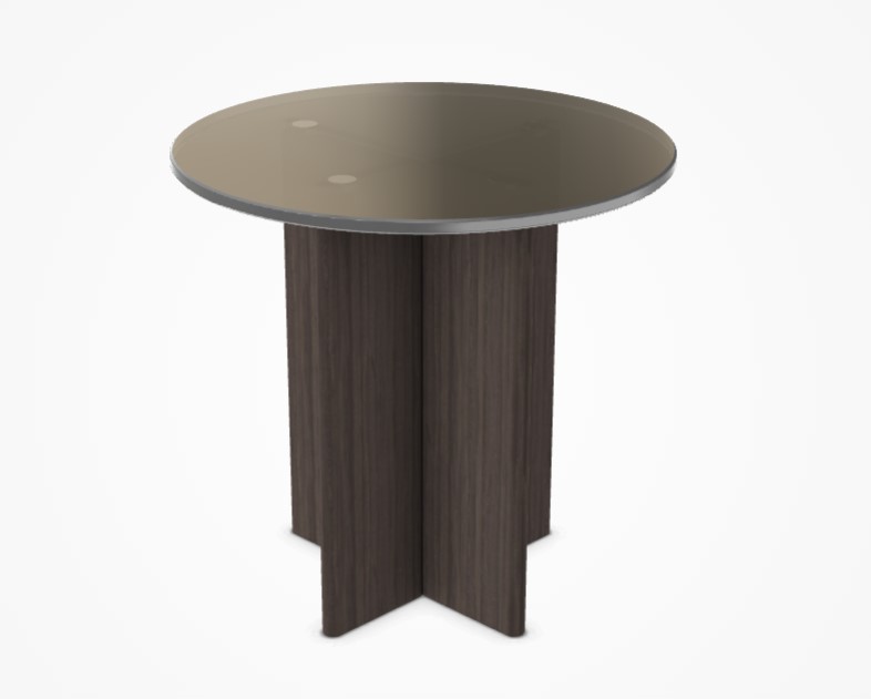 Кофейный столик Polyura W48 D48 H44 Grey Wood, Bronzed Glass Ditre Italia ИТАЛИЯ
