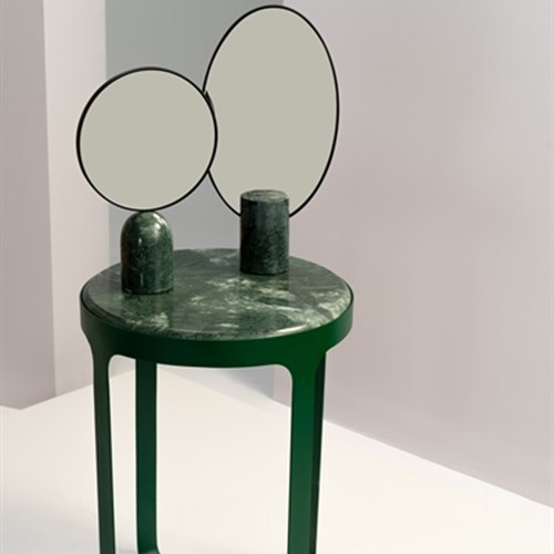 Зеркало настольное mirror round marble 300-300-132 Pols Potten НИДЕРЛАНДЫ