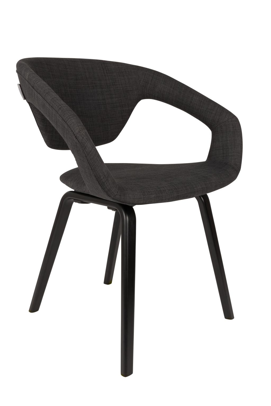 Стул ARMCHAIR FLEXBACK BLACK/DARK GREY Zuiver НИДЕРЛАНДЫ