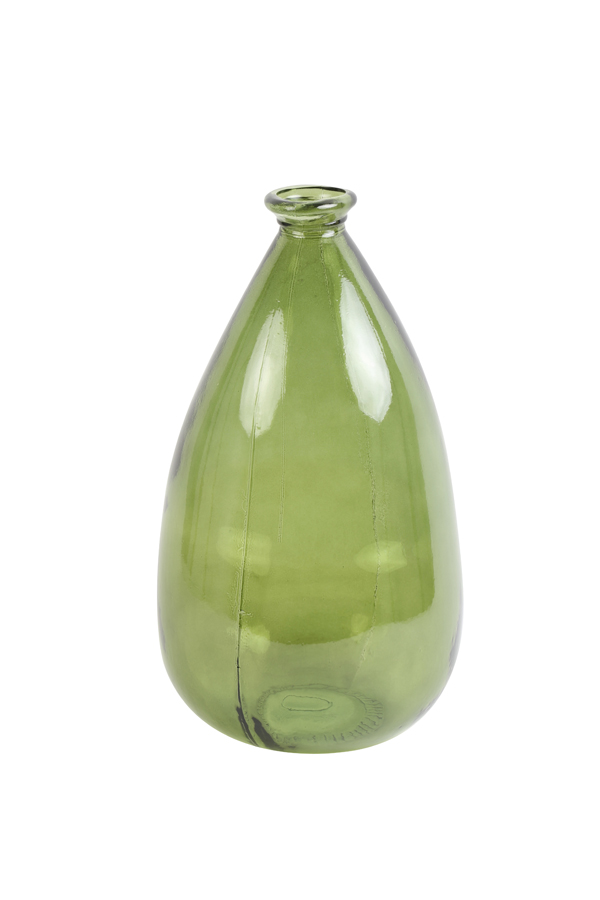 Ваза Vase Ø21x36 cm FITORIA glass green 6298481 Light & Living НИДЕРЛАНДЫ