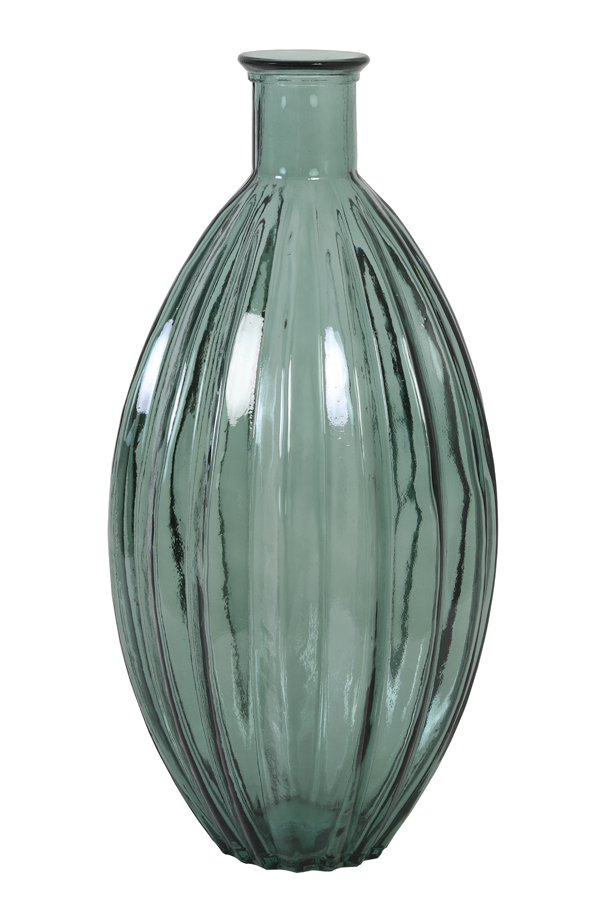 Ваза Vase Ø27x59 cm PALLOCI glass green 5946681 Light & Living НИДЕРЛАНДЫ