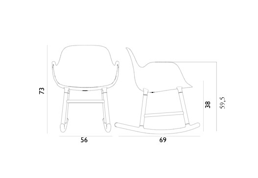 Кресло-качалка FORM ROCKING ARMCHAIR Normann Copenhagen ДАНИЯ