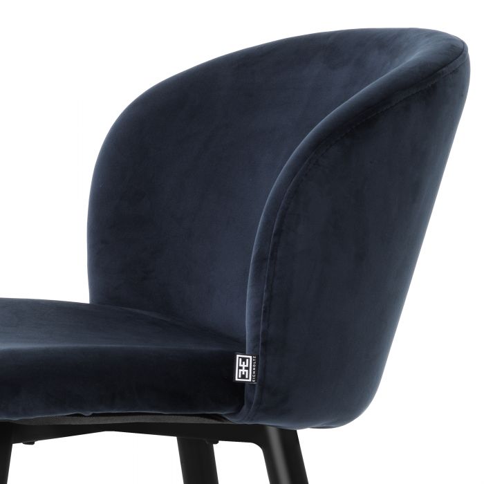 Барный стул Volante savona midnight blue velvet 115734 Eichholtz НИДЕРЛАНДЫ