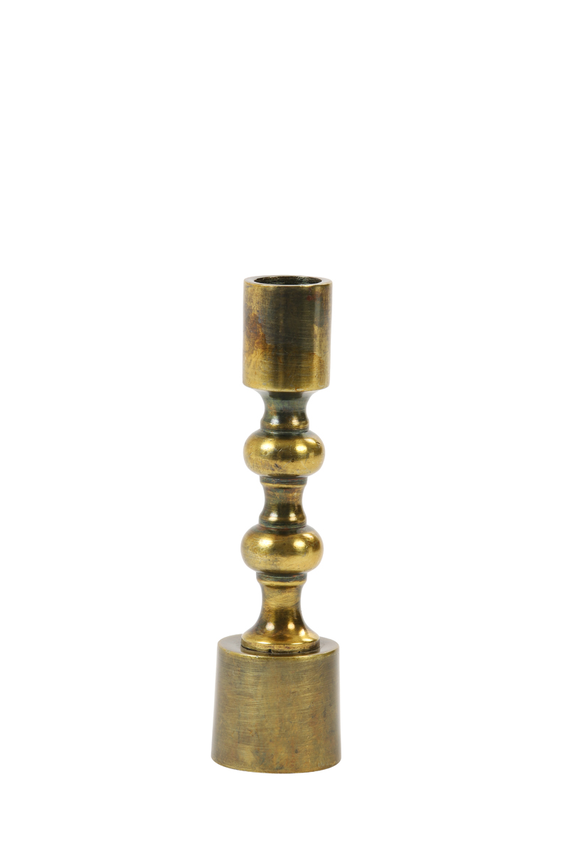 Подсвечник Candle holder Ø4,5x16 cm BABIMO antique bronze 6036718 Light & Living НИДЕРЛАНДЫ