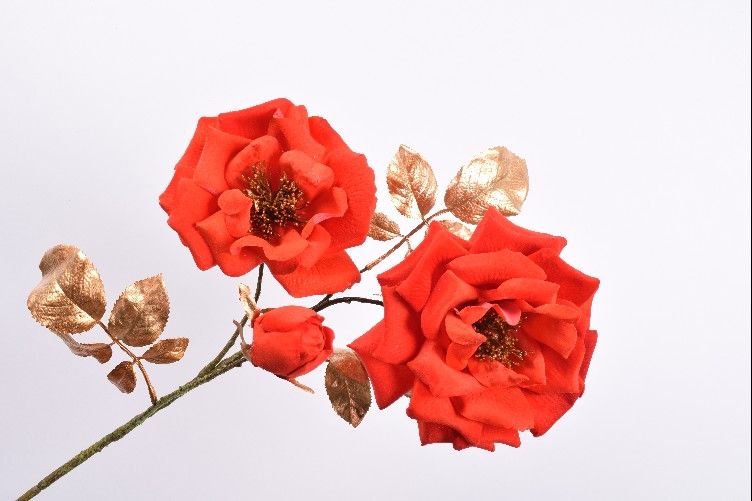 Декоративные цветы ROOS TAK GOUD/ROOD 69 cm 136622 Silk-ka НИДЕРЛАНДЫ