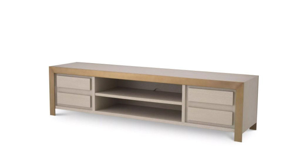 Тумба под ТВ Talbot washed oak ven br brass finish 116198 SL20 Eichholtz НИДЕРЛАНДЫ