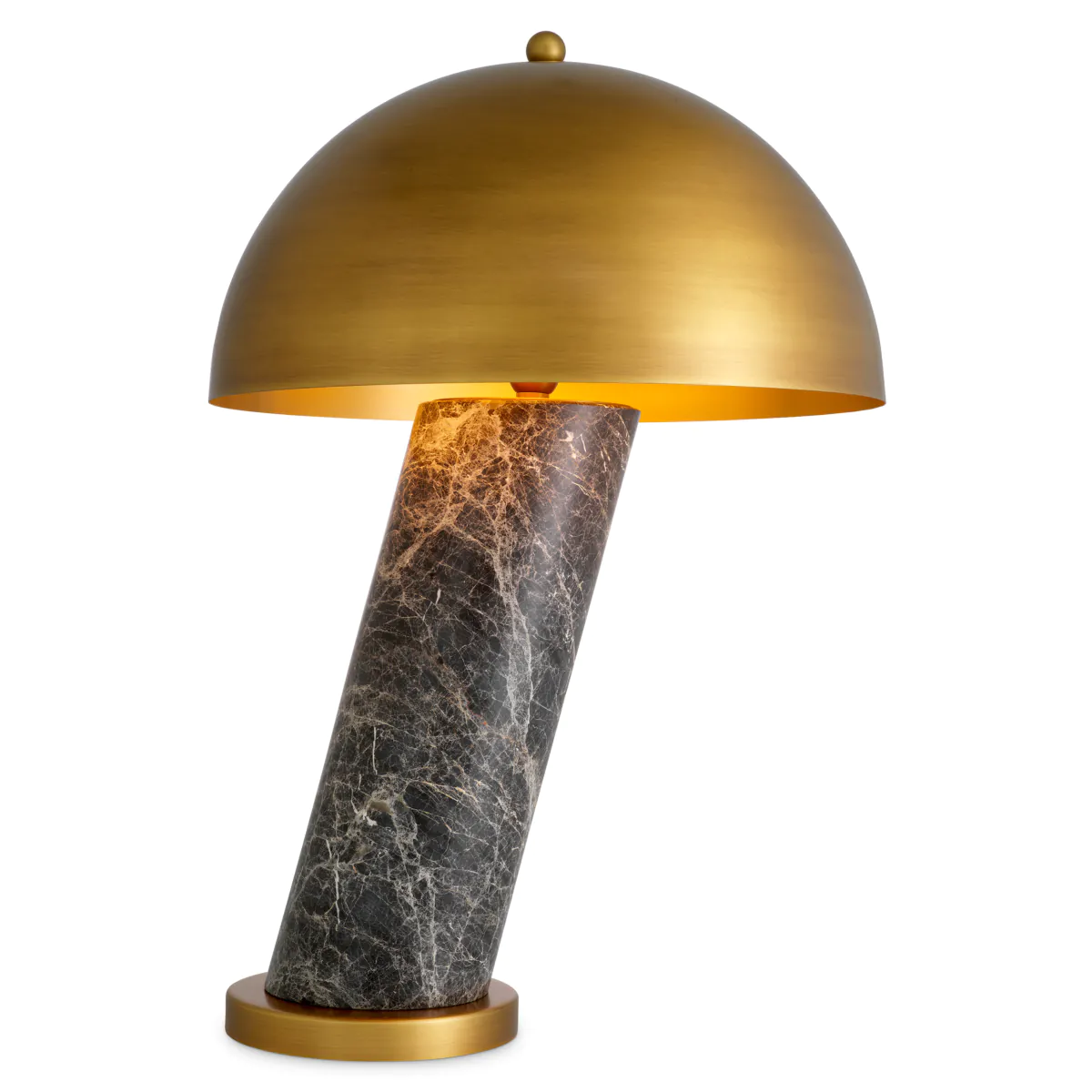 Настольная лампа Daniel grey marble antique brass finish Eichholtz НИДЕРЛАНДЫ