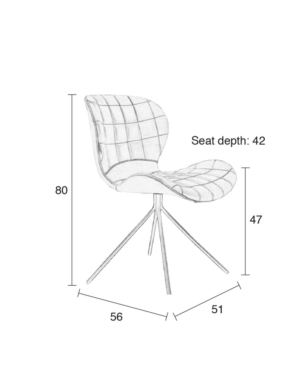 Стул CHAIR OMG LL YELLOW Zuiver НИДЕРЛАНДЫ