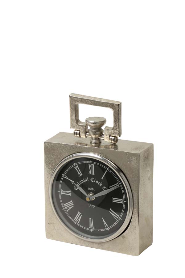 Часы Clock 15x5,5x19 cm BRADFORD raw nickel 7101257 Light & Living НИДЕРЛАНДЫ