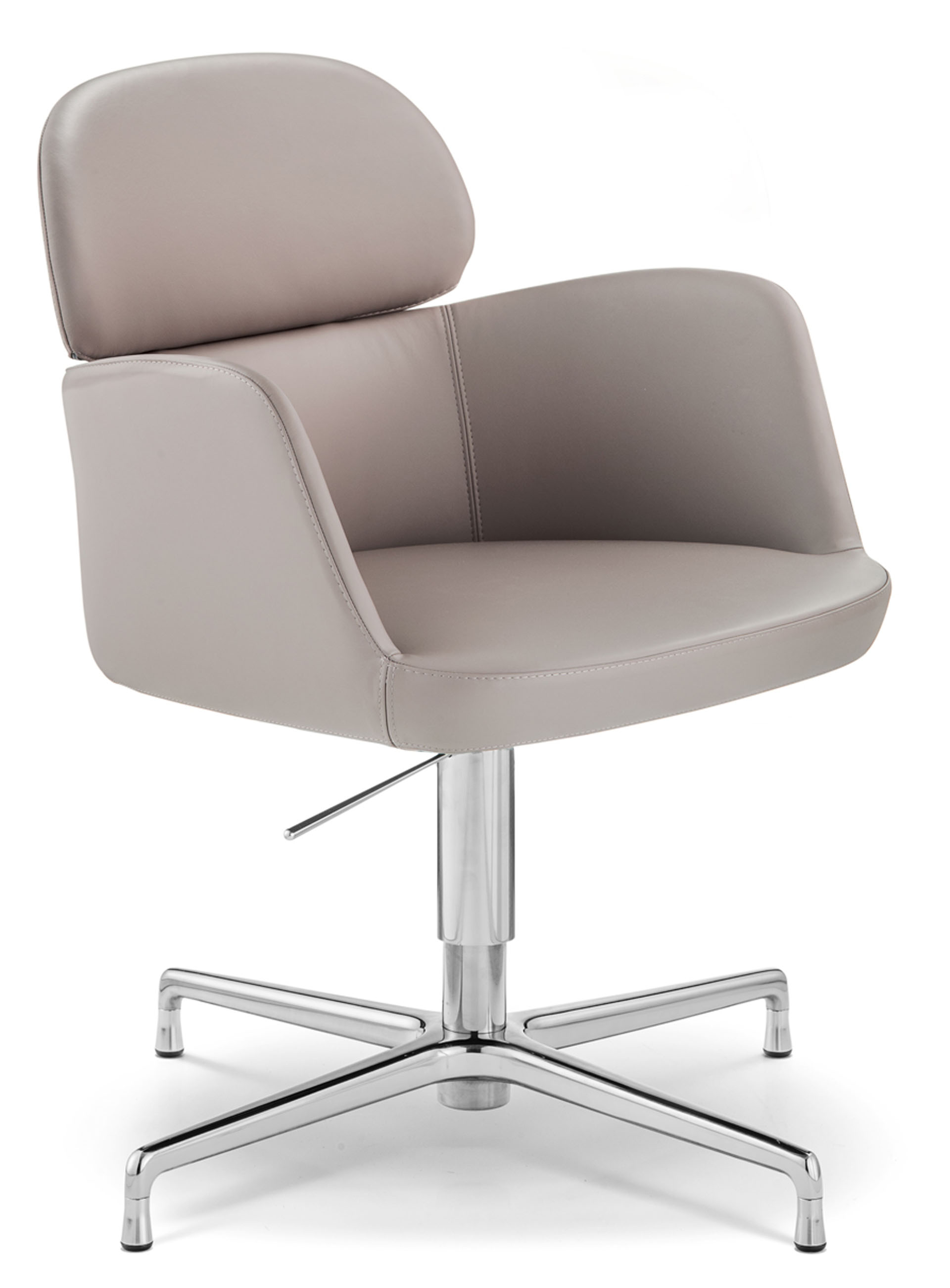 Кресло Armchair ESTER office 695/H31LU leather category H31, aluminium frame Pedrali