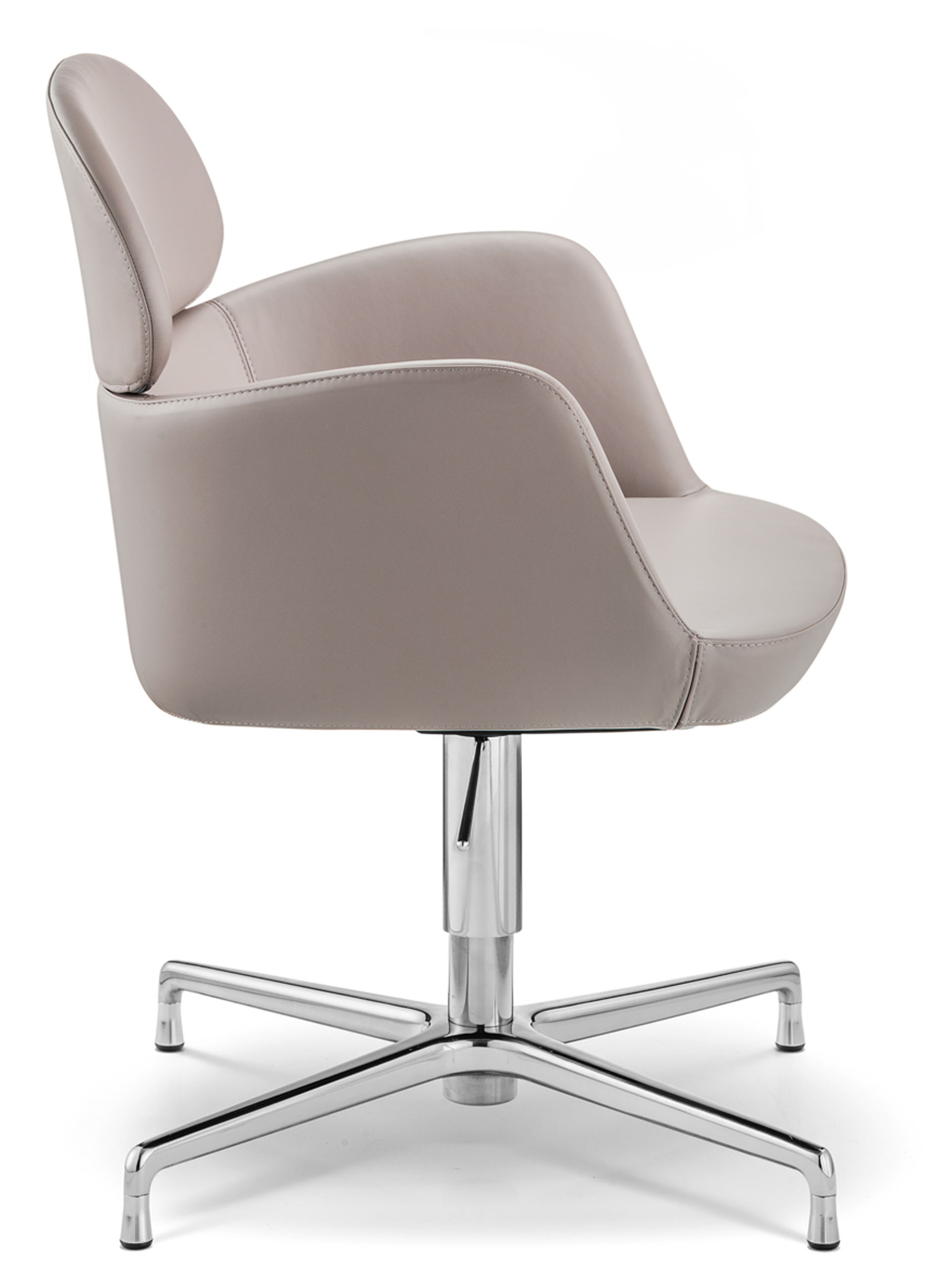Кресло Armchair ESTER office 695/H31LU leather category H31, aluminium frame Pedrali