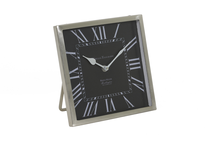 Часы Clock 21x21x3 cm KELSTON black-antique lead 7106815 Light & Living НИДЕРЛАНДЫ