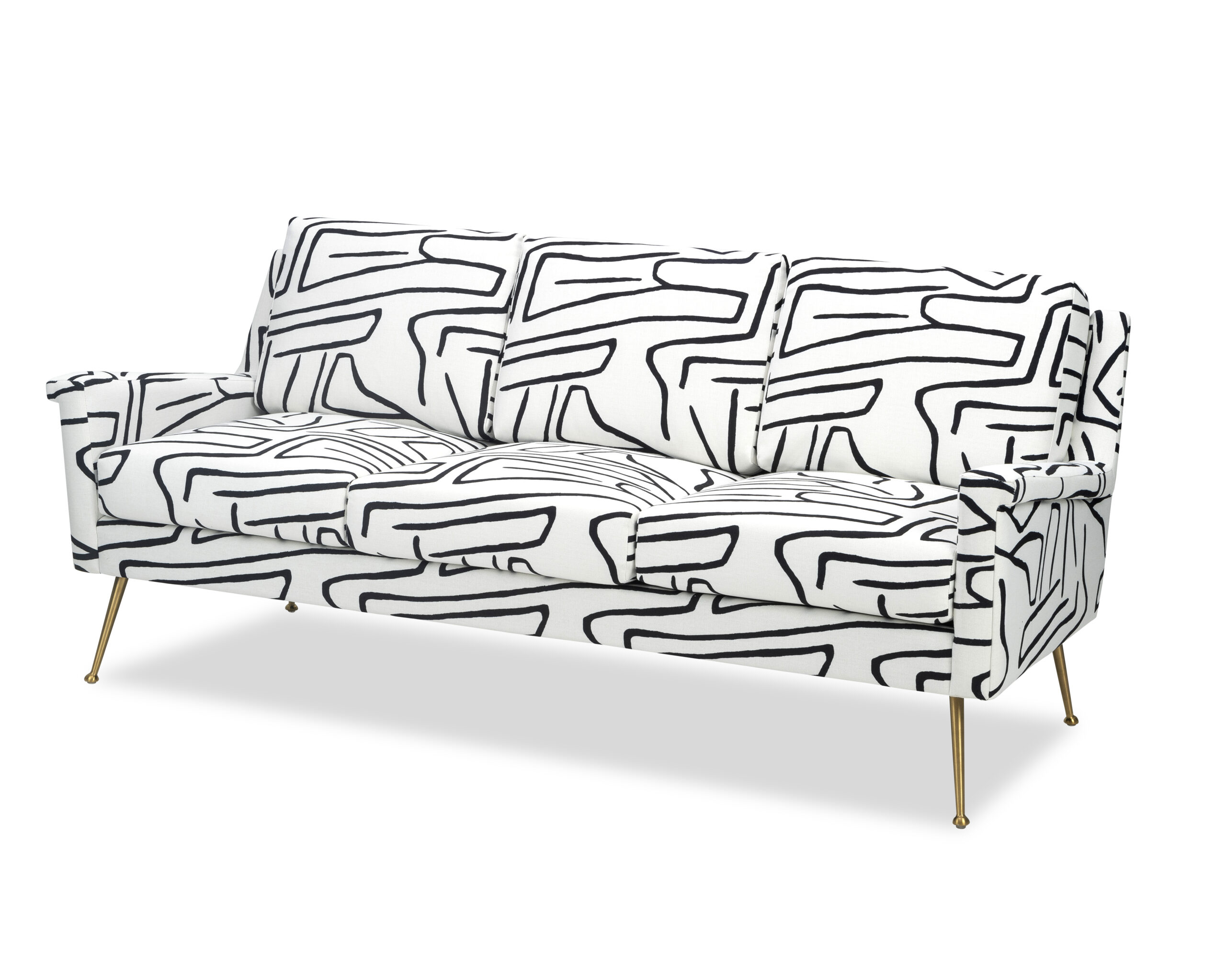 Трёхместный диван LIDMAR SOFA – ZEBRA BLACK & WHITE BH-SFA-299 Liang & Eimil ВЕЛИКОБРИТАНИЯ