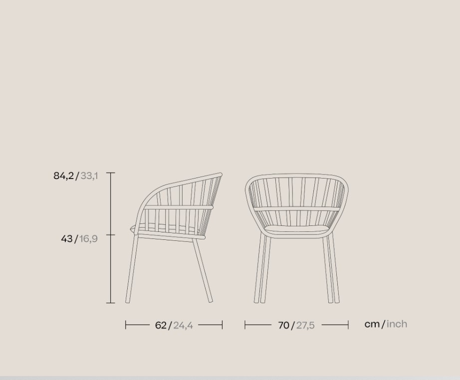 Кресло Cala Stackable Dining Armchair KS2700400 Kettal ИСПАНИЯ