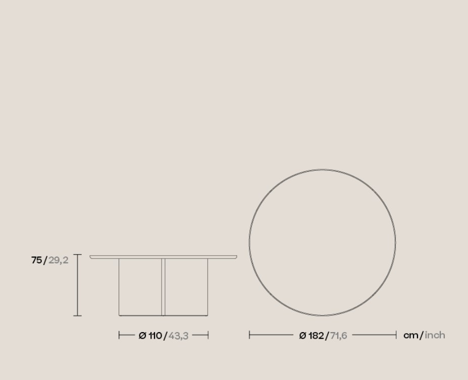 Обеденный стол Cala Dining Table 180 KS2701500 Kettal ИСПАНИЯ