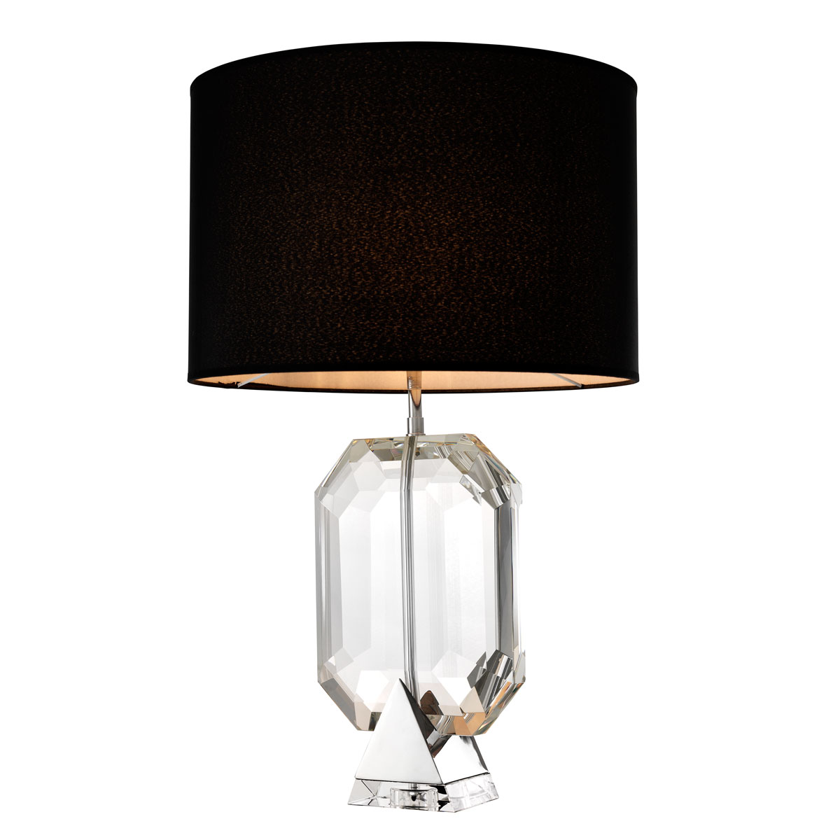 Настольная лампа Table Lamp Emerald nickel finish incl black shade 110144 Eichholtz НИДЕРЛАНДЫ