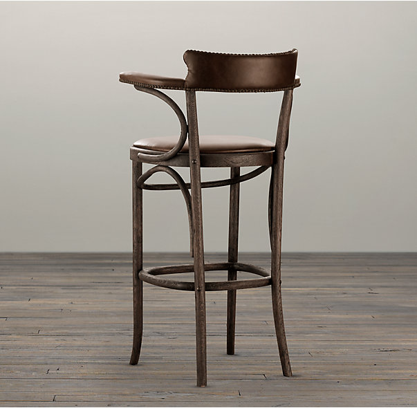 Барный стул венский кожаный VIENNA CAFÉ Restoration Hardware 62200069 США
